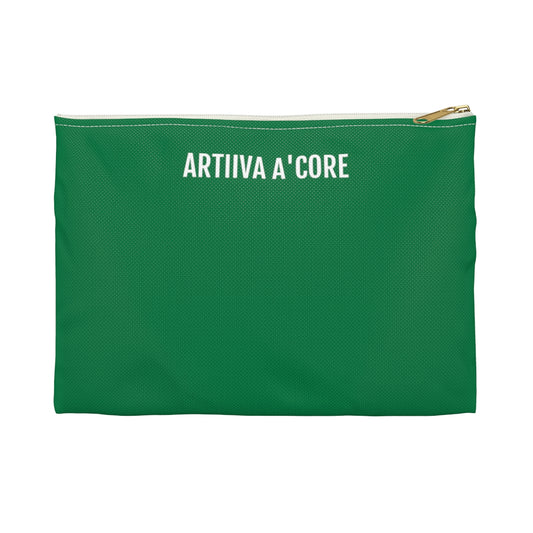 Green Holiday Accessory Pouch